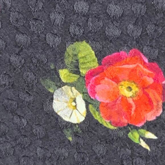 The Kooples Black & Red Floral Silk Blend Jacquard  Dress - Sz 1 - Picture 4 of 8